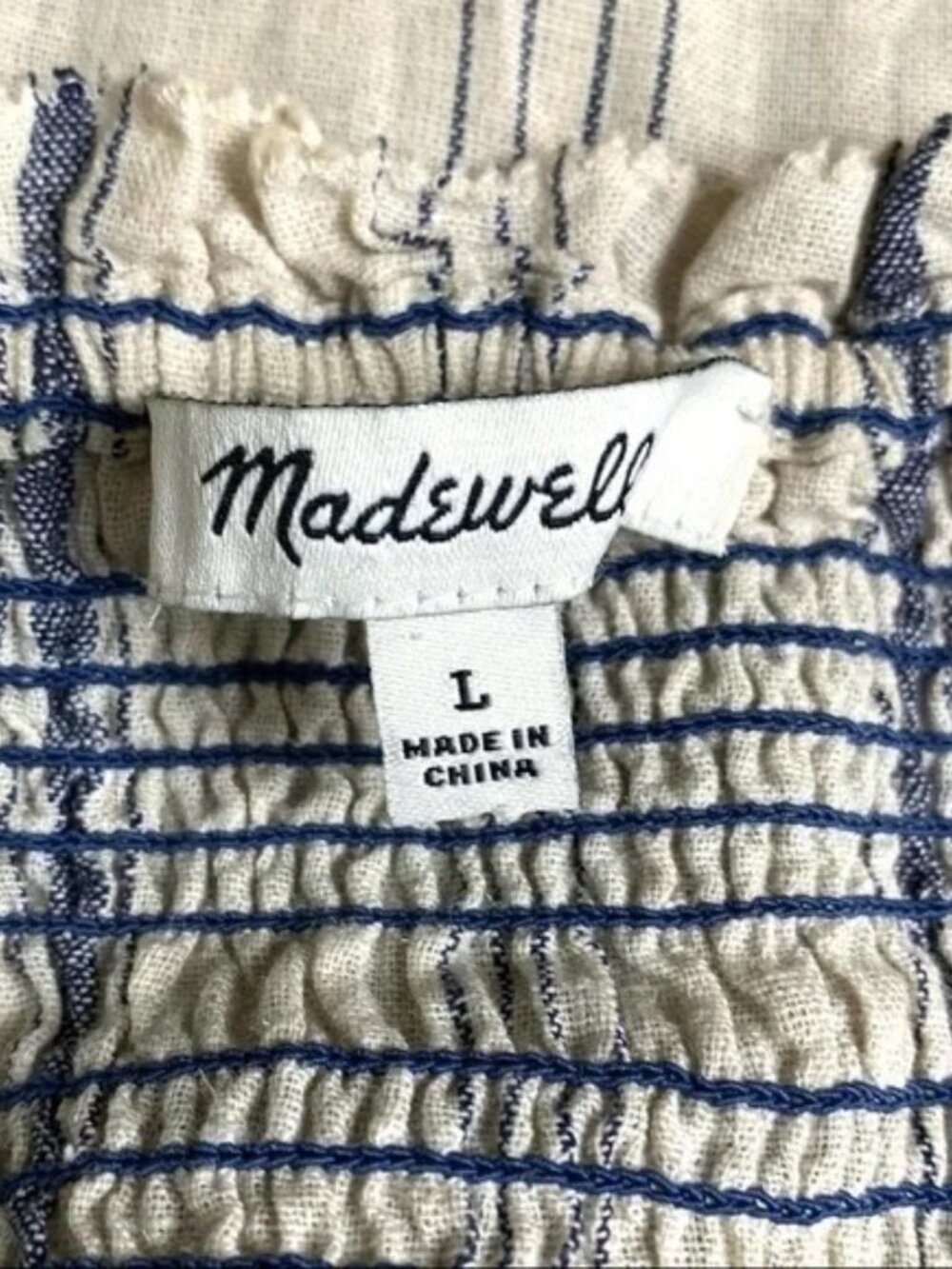 Madewell Smocked Cami Jumpsuit - Large - Picture 9 of 9